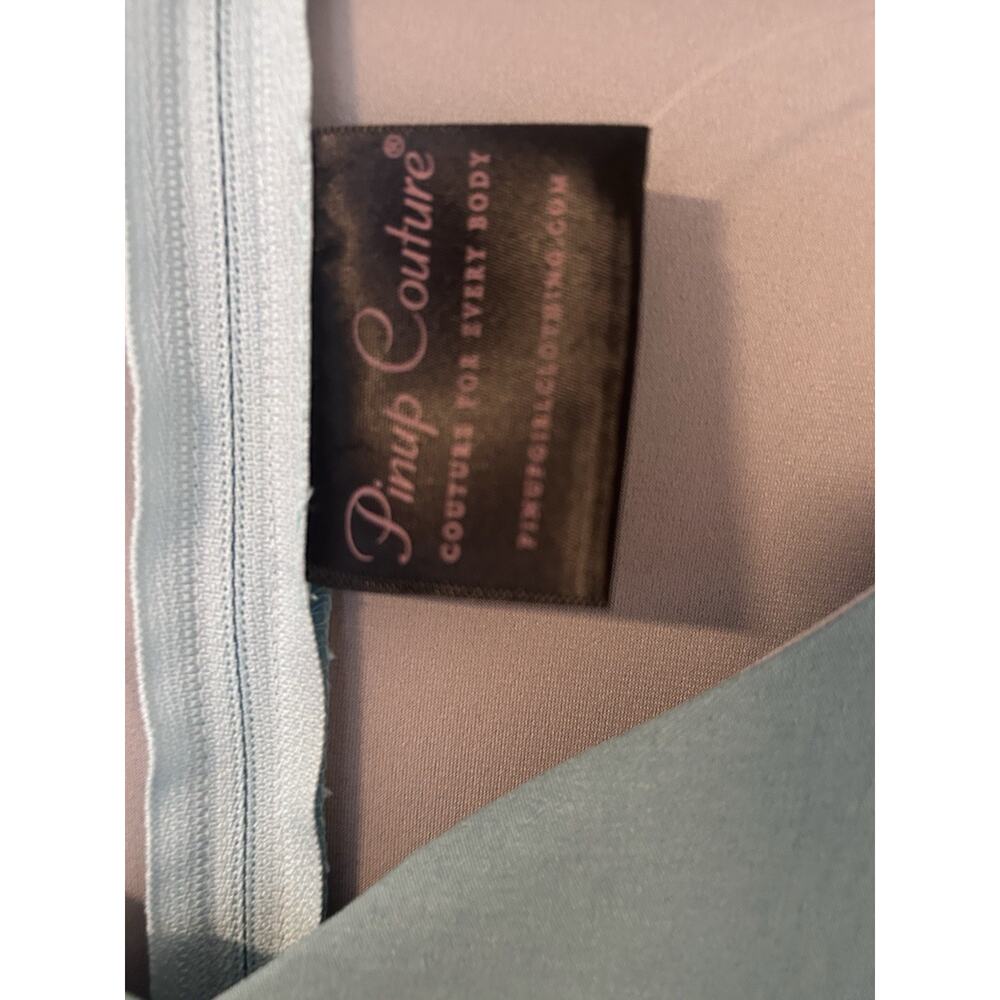 Pinup Couture Priscilla Wiggle Dress 2X NWT Rockabilly Light Blue Plus Size - Picture 6 of 11